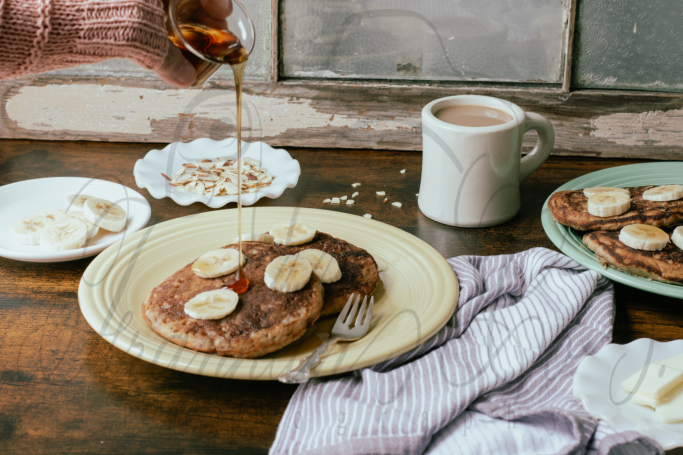 Decadent Pancakes Drizzled with 
Warmed Syrup